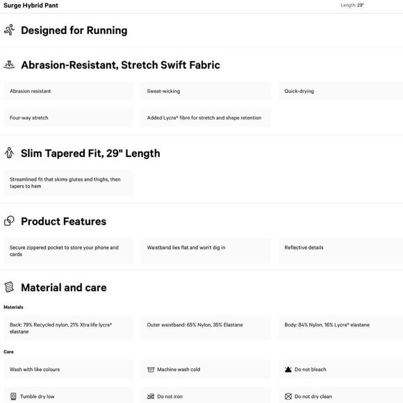 LULULEMON MEN’S SURGE HYBRID JOGGER 29” IN GRAPHITE GREY MEN’S SIZE XS TRACK NEW - Picture 4 of 15